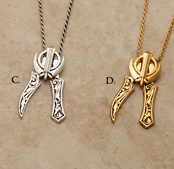 Silver and gold vermeil (24K gold heavily plated on solid sterling silver) necklaces for courage, grit and grace