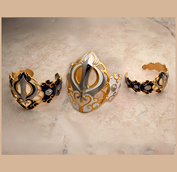 Khalsa Empowerment Bracelets with Lion Portraits on the sides