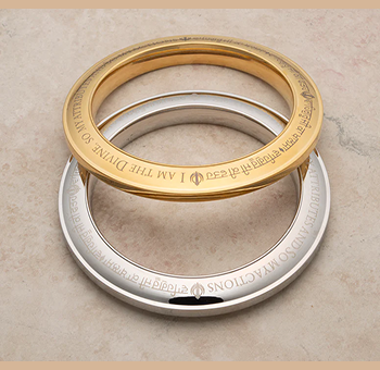 Stainless Damascus steel heavyweight Karas - some with gold tone