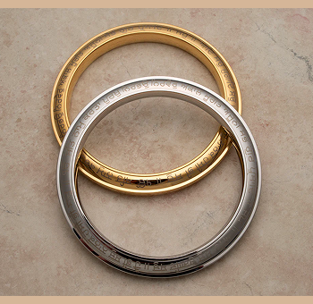 Medium heavierweight solid stainless steel Karas - some with gold tone