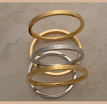 Finest Kara Bracelets in 300 series stainless steel, some with durable gold-tone finish