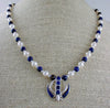 Lapis lazuli, pearl and silver Power Necklace