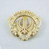 Gold and Diamond Khanda / Adi Shakti pin pendant