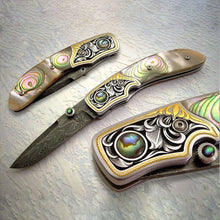 Load image into Gallery viewer, Abalone Folding Knife
