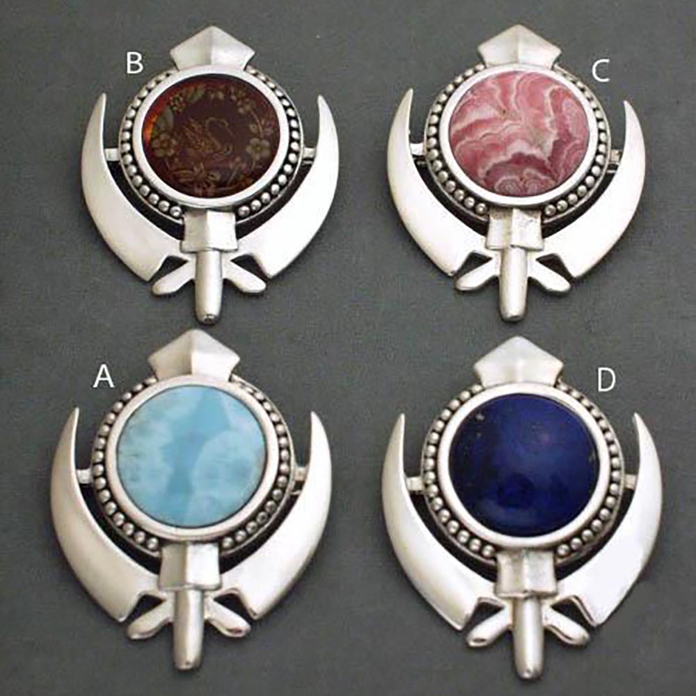 Large beaded border adi shakti pin pendants2