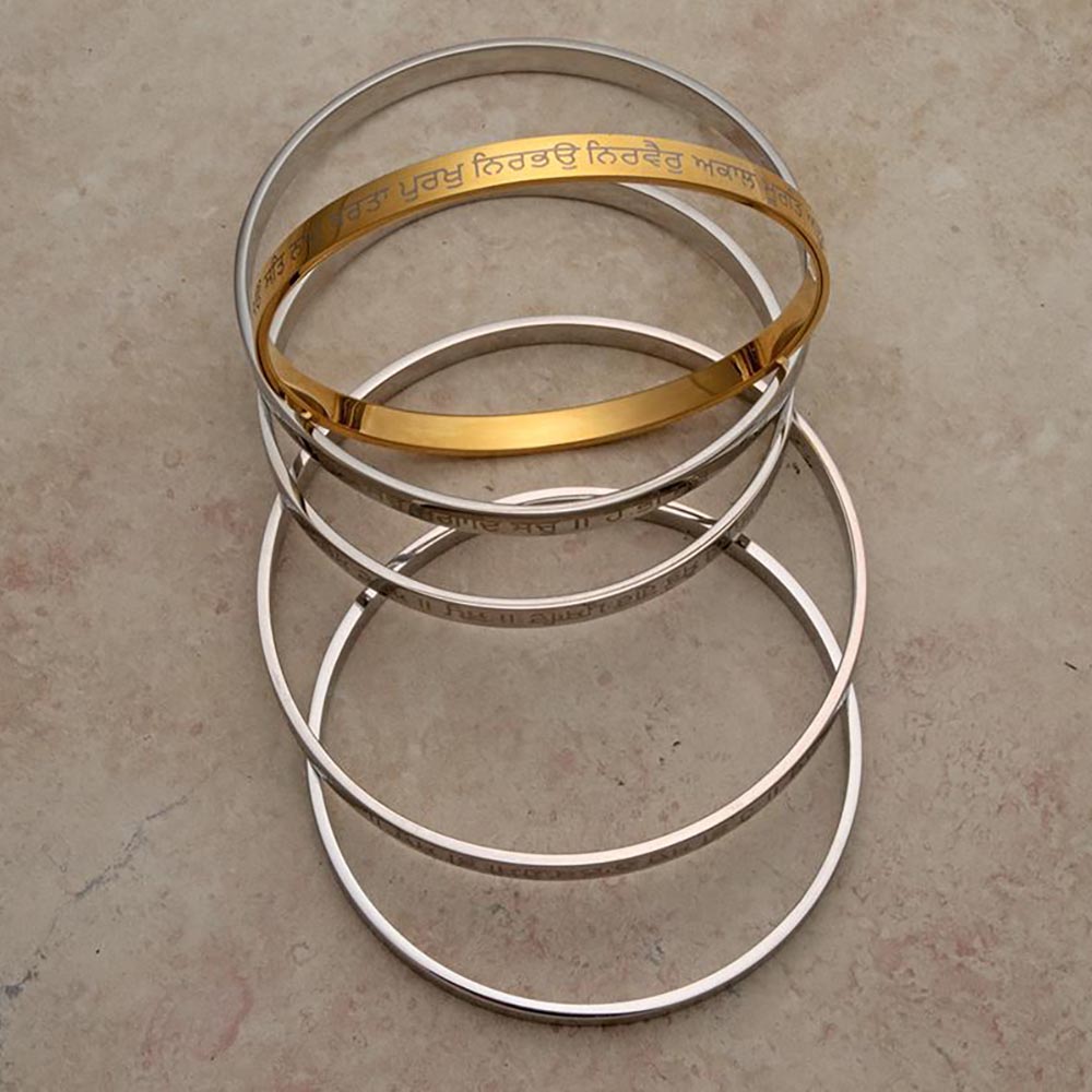 Lightweight solid stainless steel Karas - some with gold tone