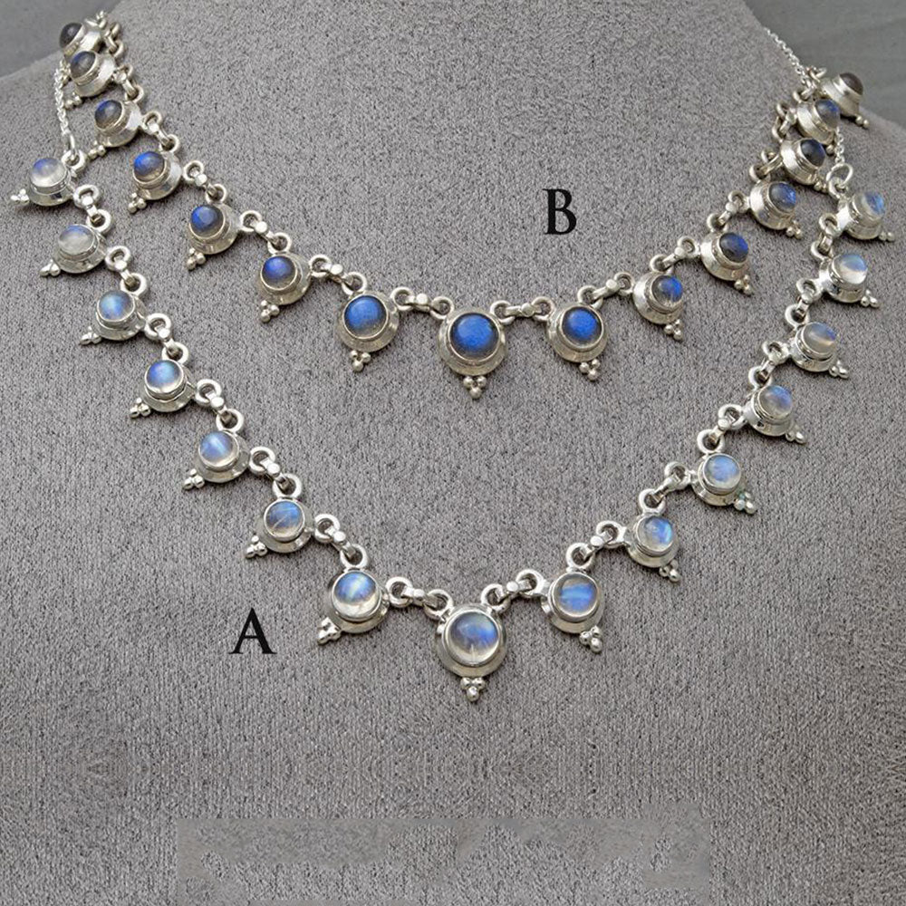 Elegant medium weight gemstone necklaces
