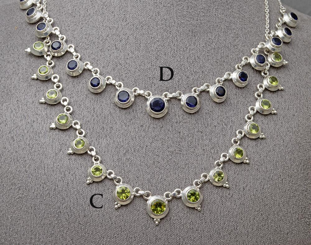 Elegant medium weight gemstone necklaces