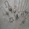 Elegant clear quartz silver pendants with gemstones