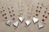 Silver pearl gemstone, heart-shaped pendants & earrings