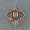 Diamond, Amethyst, Elegant Khanda / Adi Shakti Pin Pendant
