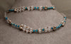 Quartz Crystal, Apatite, and Solid Silver Bead Tantric Necklace
