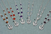 Simple elegant gemstone extra small adi shakti necklaces