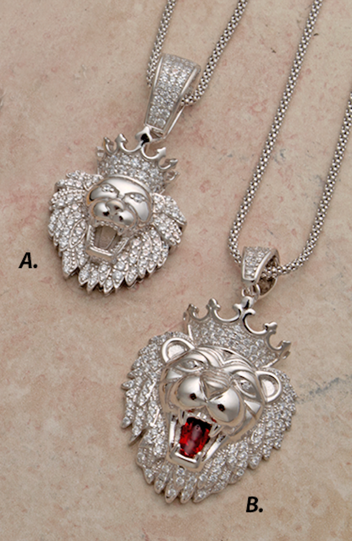 50% off - Silver Regal Lion Pendants on chains – Khalsa Raj