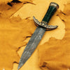 Engraved jade handled dagger