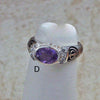 Silver rings with gemstones, diamonds and khanda / adi shakti symbols