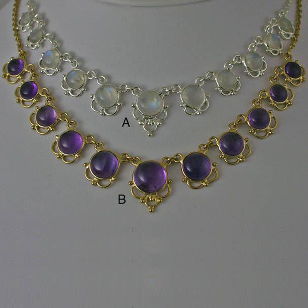 Simple elegant gemstone necklaces
