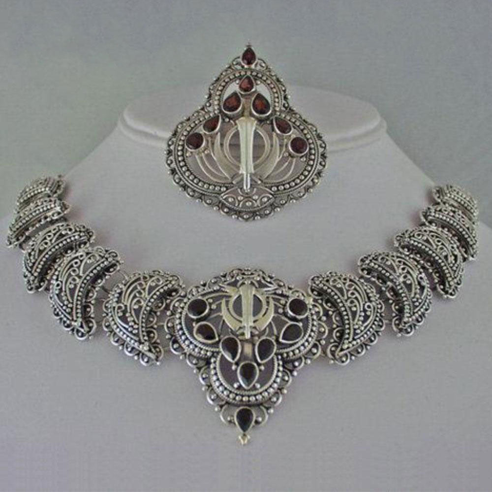 "Kalghi" Gemstone Khanda Ensemble