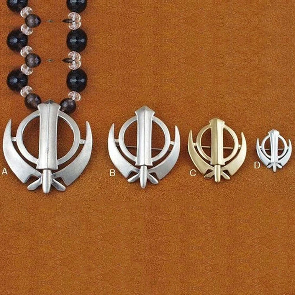 Simple khanda / adi shakti pin pendants
