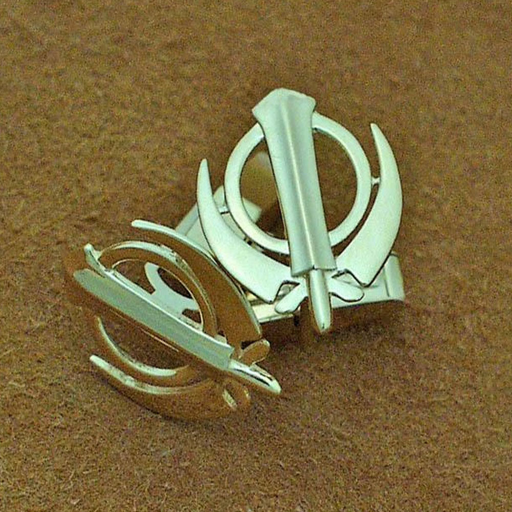 Simple Khanda cufflinks