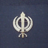 Gold or silver and diamond Khanda / Adi Shakti pin pendant